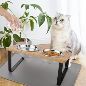 Le bol <span class=keywords><strong>pour</strong></span> <span class=keywords><strong>chat</strong></span> et le support en silicone s'adaptent au bol <span class=keywords><strong>pour</strong></span> chien incliné à 15 ° à la station d'alimentation - Product Image 4