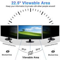 Filtre de protection d'écran anti-espion bidirectionnel pour vue latérale, anti-UV, anti-rayures pour moniteur ASUS 23,8 pouces 16:9