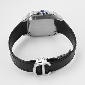 <span class=keywords><strong>Orologio</strong></span> di Lusso Moissante VVS con Gioielli Incastonati, Movimento Meccanico, Lunetta Bicolore Rosa, Cinturini in <span class=keywords><strong>Pelle</strong></span> e Acciaio Inossidabile - Product Image 4