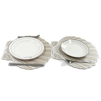 Nouveau design de sets de table écologiques Accessoires de décoration de cuisine Coquillages en liège Mdf Dessous de verre et napperon de mariage