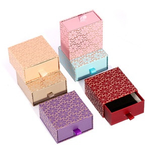 Wholesale Fashionable Cardboard Paper Jewelry <b>Boxes</b> Custom Logo Patterned Drawer for Ring <b>Earring</b> Necklace Sponge <b>Gift</b> Packing - Product Image 2