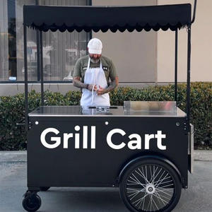 Chariot de bonbons détachable personnalisé Chariot de rue mobile en métal Chariot de barbecue pour les entreprises - Product Image 1