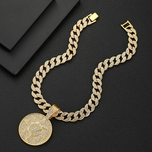 Collana da Uomo con Ciondolo Scarface Placcato Oro, Stile Hip Hop, Logo 3D Personalizzato, Catena Cubana Grande 20mm in Lega - Product Image 2