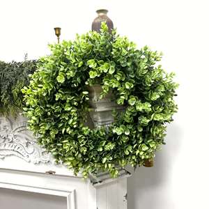 Nueva hoja de manzana de eucalipto verde 50cm guirnalda CORONA DE Navidad coronas para decoración del hogar - Product Image 1