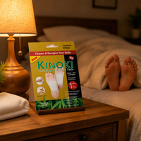 Patchs Détoxifiants pour les Pieds Kinoki Certifiés CE, Lot de 10 Pièces par Boîte, Vente Chaude en Gros, pour le Nettoyage des Pieds