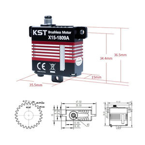 Сервопривод KST X15-1809A бесщеточный, с металлическим редуктором, мини, 24 кгс.см, 0.07 с/60 °   Для радиоуправляемых самолетов 430-570 мм: Комплект для модернизации радиоуправляемых вертолетов и самолетов - Product Image 4