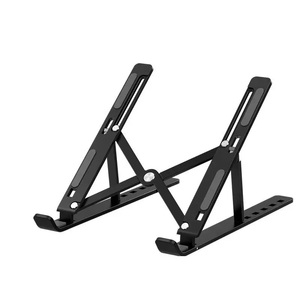 7-Level Adjustable Aluminum Vertical Laptop Stand 15.6-Inch Maximum Support New Desk Laptop Holder <strong>Riser</strong>