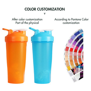 Bouteille de <span class=keywords><strong>shaker</strong></span> de protéines pour la salle de sport, avec logo personnalisé en usine, 400 ml, 500 ml, 600 ml, Whey Fitness <span class=keywords><strong>Blender</strong></span> - Product Image 5