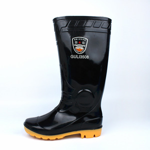 Botas de lluvia para hombre Guli3508, negras, de caucho grueso, antideslizantes, para minería y uso en exteriores. - Product Image 5