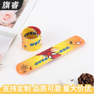 Spider-Man <b>Slap</b> <b>Bracelet</b> Yellow Orange Cartoon Character Wristband For Kids Party Decoration - Product Image 5