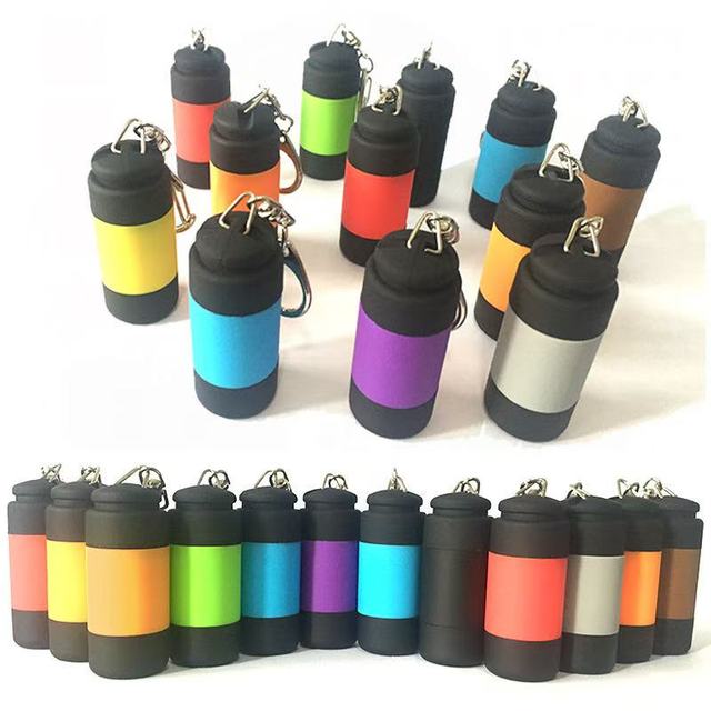 Colorful Promotional Gift Mini Flashlight Key Ring LED Tiny Flashlight USB Rechargeable Mini Keychain Flashlight for Emergency