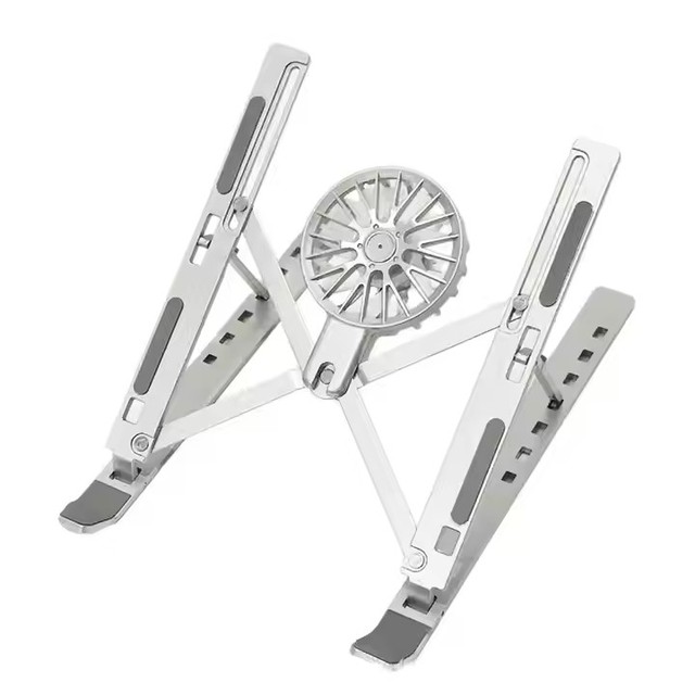Laptop Cooling Stands 7-Levels Adjustable Laptop Fan Stand Aluminium Riser Notebook Holder with Cooling Fan