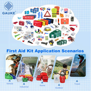 Trousse de premiers secours portable et étanche blanche pour voiture/bus/camion - Trousse de traumatologie d'urgence avec logo personnalisé - Product Image 4