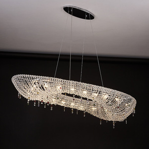 Suspension moderne de luxe en cristal pour hauts plafonds, villa et hôtel, lustre de salon, lustre de plafond haut de gamme - Product Image 1