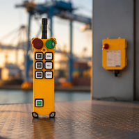 F24-6D Bersertifikasi CE Remote Kontrol Radio Nirkabel Industri 6 Tombol Kecepatan Ganda untuk Overhead Crane Hoist