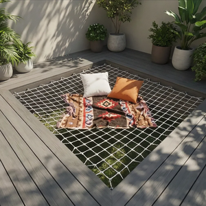 Hamac multifonctionnel et coloré fait main, durable, pour intérieur/extérieur, toutes saisons, personnalisable, avec <span class=keywords><strong>filet</strong></span> de sécurité pour le sol - Product Image 2