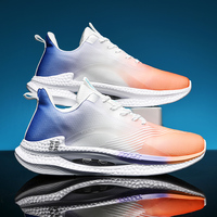 Chaussures de sport décontractées à coussin en maille PU respirante de grande taille Chaussures de course à coussin d'air à la mode pour couples Chaussures de marche