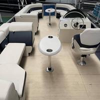 Bateau ponton de luxe en alliage d'aluminium de 15 pieds - Capacité de 6 personnes pour le tourisme, la navigation, les sports fluviaux, la pêche et les loisirs