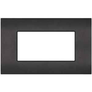 Placa de interruptor de 4 vías negra compatible con Vimar Arke - Product Image 1