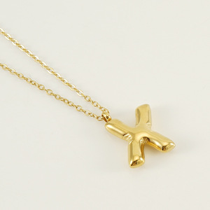 Collar cruzado con letras doradas en inglés para <span class=keywords><strong>mujer</strong></span>, colgante de letras hip-hop de burbuja de acero inoxidable europeo y americano - Product Image 6