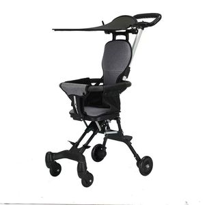Poussette Premium 3-en-1 pour bébé, légère (4,5 kg), pliable bidirectionnellement, avec positions assise et couchée, chaise d'extérieur pour nourrisson, facile à pousser - Product Image 5