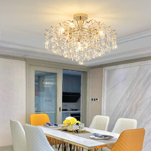 Luxury Crystal Chandelier Led Living Room <b>Ceiling</b> <b>Light</b> Round Multi Head Home Decor Lighting - Product Image 2