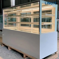 Vitrina Refrigerada Comercial para Pastelería, Enfriamiento por Aire, Elegante Exhibidor de Tres Niveles para Pasteles y Postres con Vidrio Templado