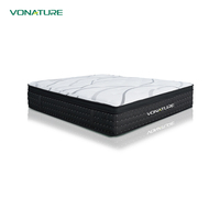 Vonature Rot 14-Zoll Moderne Hybrid-Matratze mit Taschenfederkern & Gel-Memoryschaum Rollmatratze in Box Hotelqualität für Schlafzimmer