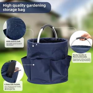 Cesta de Picnic Plegable Portátil, Cesta para Herramientas de Jardín, Cesta de Mano para Exteriores, Bolsa de Almacenamiento de Viaje, Cesta de Almacenamiento para Jardín - Product Image 4