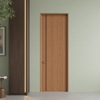 Porte intérieure en aluminium et bois à ouverture manuelle, design minimaliste moderne, écologique, sur mesure, pour appartement ou hôtel