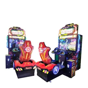 Large arcade for adult coin-operated racing, driving technology sports simulation console games