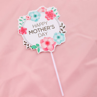 Neuheit Muttertags-Deko: Rosa Quadratische Camilla Marken-Kuchendekoration, Papier-Topper für Partys