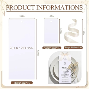 Menus de dîner de mariage personnalisés élégants en papier calligraphié doré avec impression numérique pour mariages et réceptions - Product Image 3