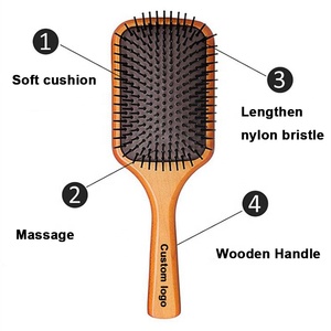 Meilleur coussin de plage bois pagaie petit <span class=keywords><strong>aveda</strong></span> brosse à cheveux en bois - Product Image 4