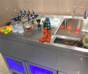 Station de barman Glory, livraison gratuite, station de cocktails, table de travail, station de bar à cocktails avec stockage de glace, bar bien équipé - Product Image 2