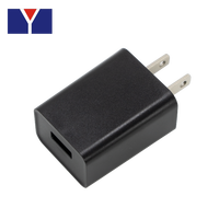 Adaptateur chargeur USB-A Hua Yi Teng LED Light 5V 1A/2A 5W 10W certifié CE FCC ETL, prise US/EU/JP, alimentation avec protection OCP OVP