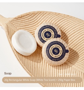 Biểu Tượng Tùy Chỉnh Khách Sạn Xà Phòng 20G Số Lượng Lớn Trắng Trà Thơm Vòng Xà Phòng Kraft Giấy Dùng Một Lần Khách Sạn Xà Phòng - Product Image 5