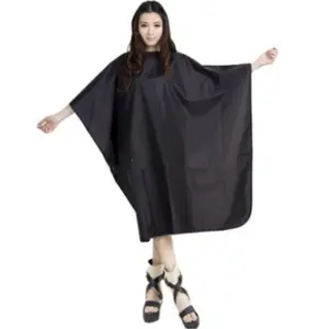 European design sensual accessories black waterproof pvc leather salon capes