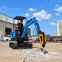 Mini-excavatrice compacte sur chenilles de haute qualité, fabrication chinoise, vente en gros, 2,5 tonnes, moteur puissant, forte puissance de creusement