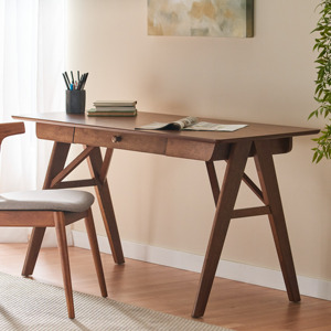 Wood Desk With <b>Drawers</b> <b>Small</b> Computer Desk For Home Office Study Work Student PC Desk - Product Image 4