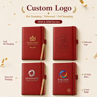 Maßgefertigtes PU-Leder Hardcover Notizbuch Geschenkset Stift Genähter Hardcover-Einband Individuelle Logo-Optionen für Firmen- und Sportveranstaltungs-Geschenke