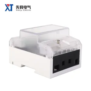 XJ-48 4P Plastic 3 Phase Enclosure Box Electric Energy Meter Shell Power Electricity Meter Housing DIN-Rail Mounting