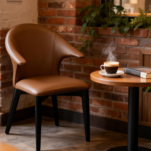 Cadeira de Jantar Minimalista de Luxo Leve para Casa, Cadeira Estofada Moderna para Restaurante, Cadeira de Negociação em Aço Carbono para Hotel - Product Image 4