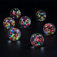 Balles rebondissantes en caoutchouc de 32 mm mélangées en gros pour enfants, super balles pour distributeurs automatiques de jouets