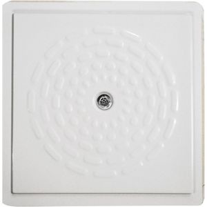 90x90cm Drain Floor-Level Shower Tray in Glass Resin <b>Bathroom</b> <b>Safety</b> <b>Equipment</b> - Product Image 1