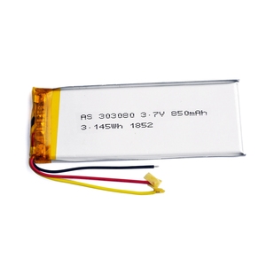 Baterías <span class=keywords><strong>para</strong></span> audífonos Lipo 303080 3,7 V 850mAh 3.145Wh batería recargable de polímero de litio con IEC62133/UN38.3 - Product Image 1