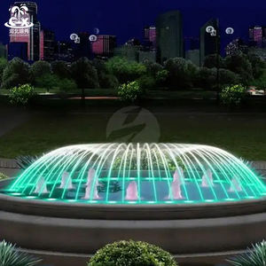 庭園装飾LEDライト効果付き屋外公園用円形噴水装置 - Product Image 3