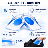 Coussinets de talon en gel pour hommes et femmes, inserts de soutien du talon pour le soulagement des douleurs plantaires et des épine calcanéenne