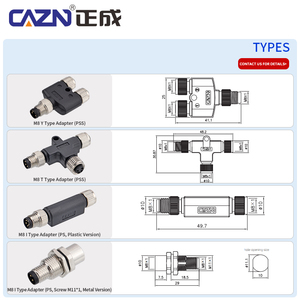 M8 Y分路器Ebike防水电缆1公对2母2 3 4 5 6针电动自行车插头，用于踏板车制动信号传感器 - Product Image 4