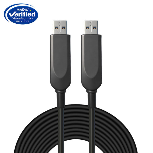 10Gbps 5m to 50m USB3.0 Male to Male Active Optic Cable with Braid Shielded TPE Jacket for Computer Camera Monitor